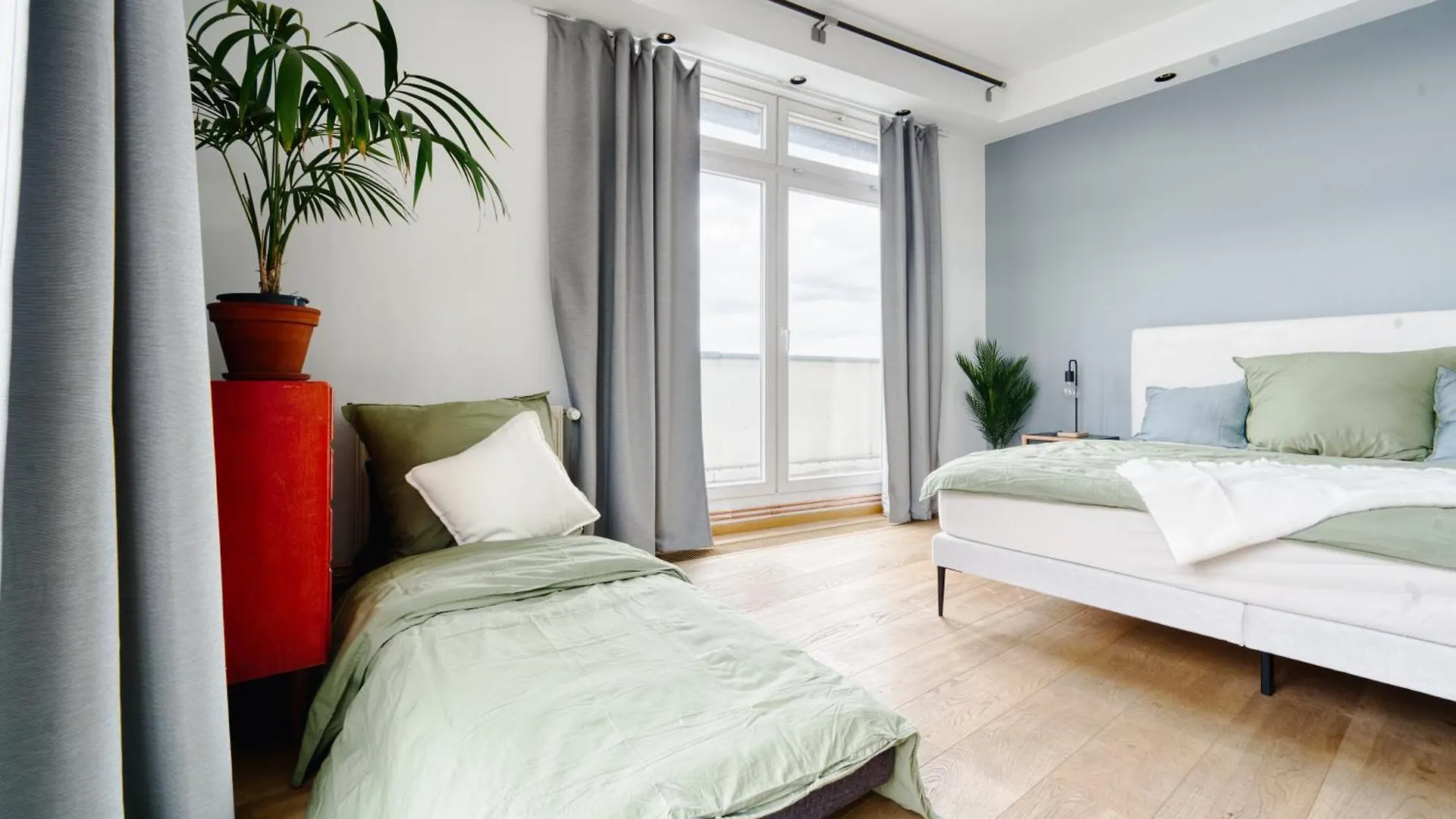 Urban Loft - 180 Skyline Balkon - 2 Sz - Hbf Lägenhet Berlin Tyskland
