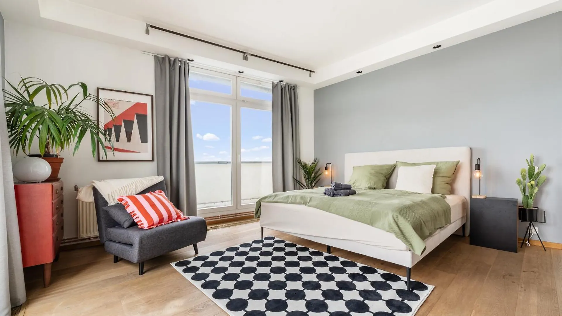 Urban Loft - 180 Skyline Balkon - 2 Sz - Hbf Lägenhet Berlin Tyskland